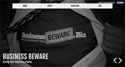 Desktop Screenshot of businessbeware.biz